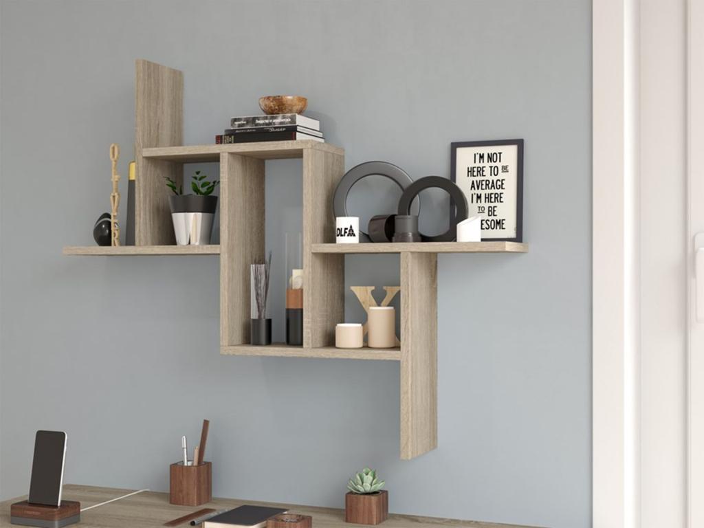 Wall shelf - Domopure oak - 90 cm - FIESTA SLBO10807
