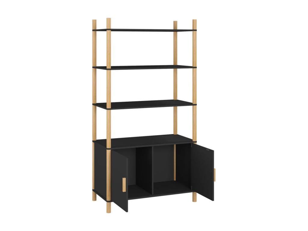Buffet haut Noir 80x40x153 cm Bois d'ingénierie RWYS31089