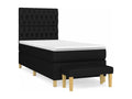 Domopure bed base with black mattress 90x190 cm fabric ZFPB20253