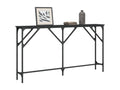 Black console table 140x23x75 engineered wood GLOA54646