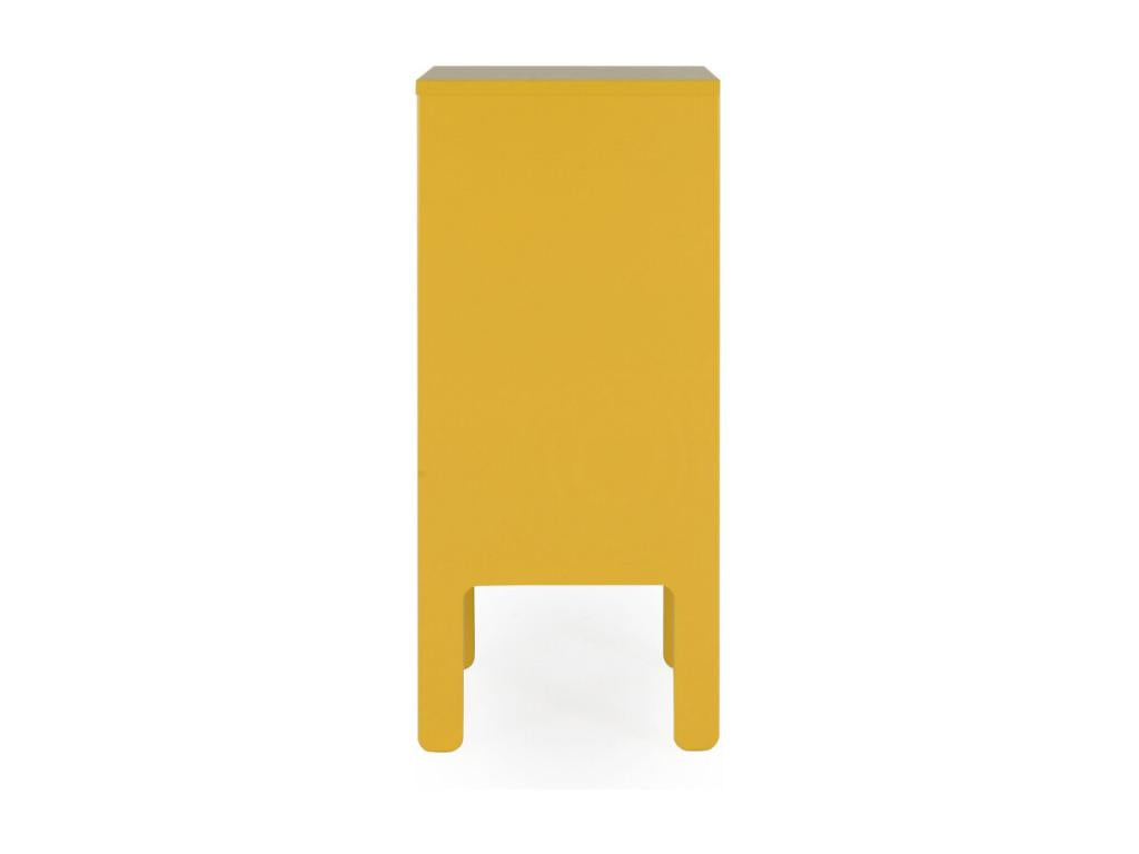 Domopure - Small wooden storage unit H89cm Colour - Mustard yellow YOCH36797
