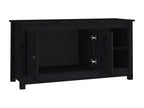 Meuble TV Noir 103x36.5x52 cm Bois de pin massif OZDO17536