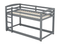 Bunk bed for children and teenagers, solid wood frame, easy assembly, 90x200cm, grey QLRF75613