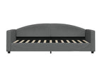 Lit de jour avec matelas gris foncé 80x200 cm tissu MJHI51116