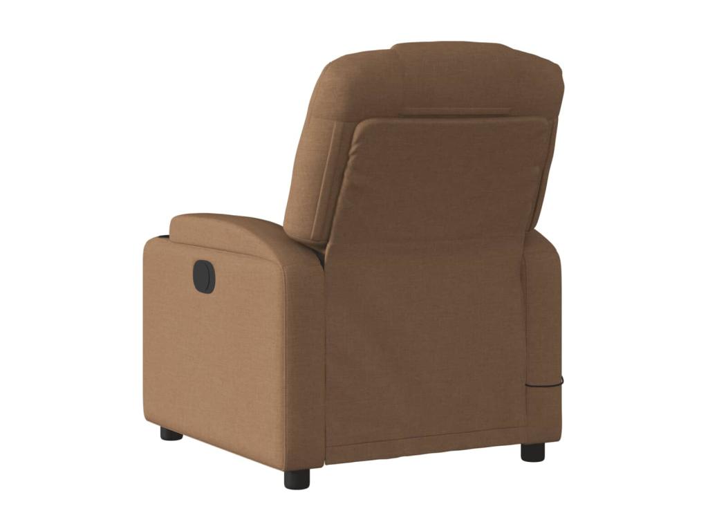 Brown fabric electric reclining massage chair FWHW53423
