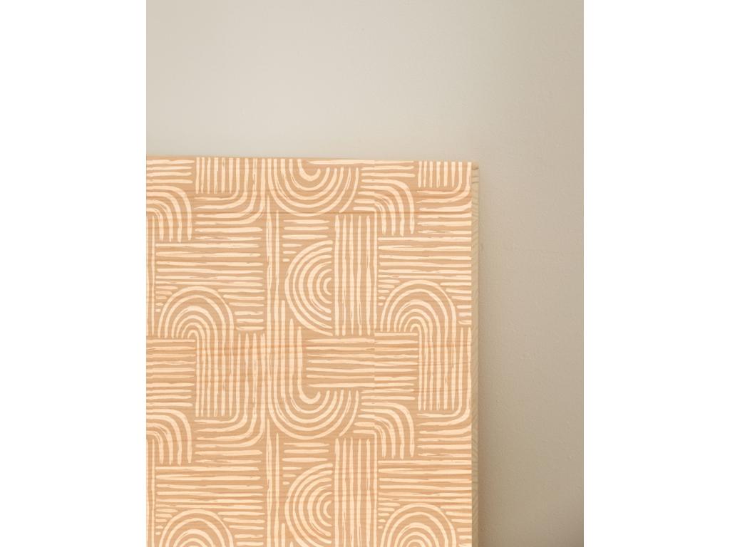 Tête de lit en bois de pin naturelle imprimée 150x80cm - Domopure GCKN82157