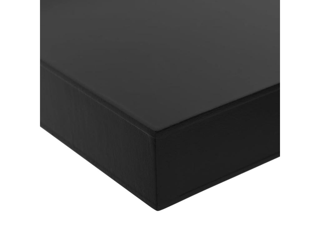 Floating wall shelves, 2 pcs, Black, 80x20x3.8 cm, AISJ77454