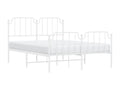 Metal bed frame without mattress and white bed legs 140x200 cm COQB17002