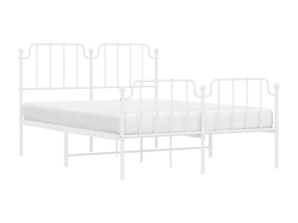 Metal bed frame without mattress and white bed legs 140x200 cm COQB17002