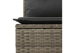 5-piece garden furniture set with grey resin wicker cushions TOUA02050