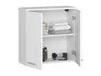 armoire salle de bains blanche 60x22x60 cm 2 portes SGNX48049