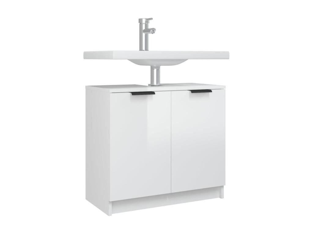 Armoire de salle de bain Blanc brillant 64.5x33.5x59 cm PMKD98541