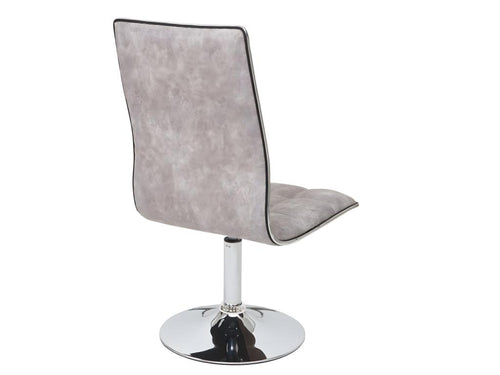 2x chaise de salle à manger Domopure-C41 fauteuil tissu - vintage gris silex ROCG88276