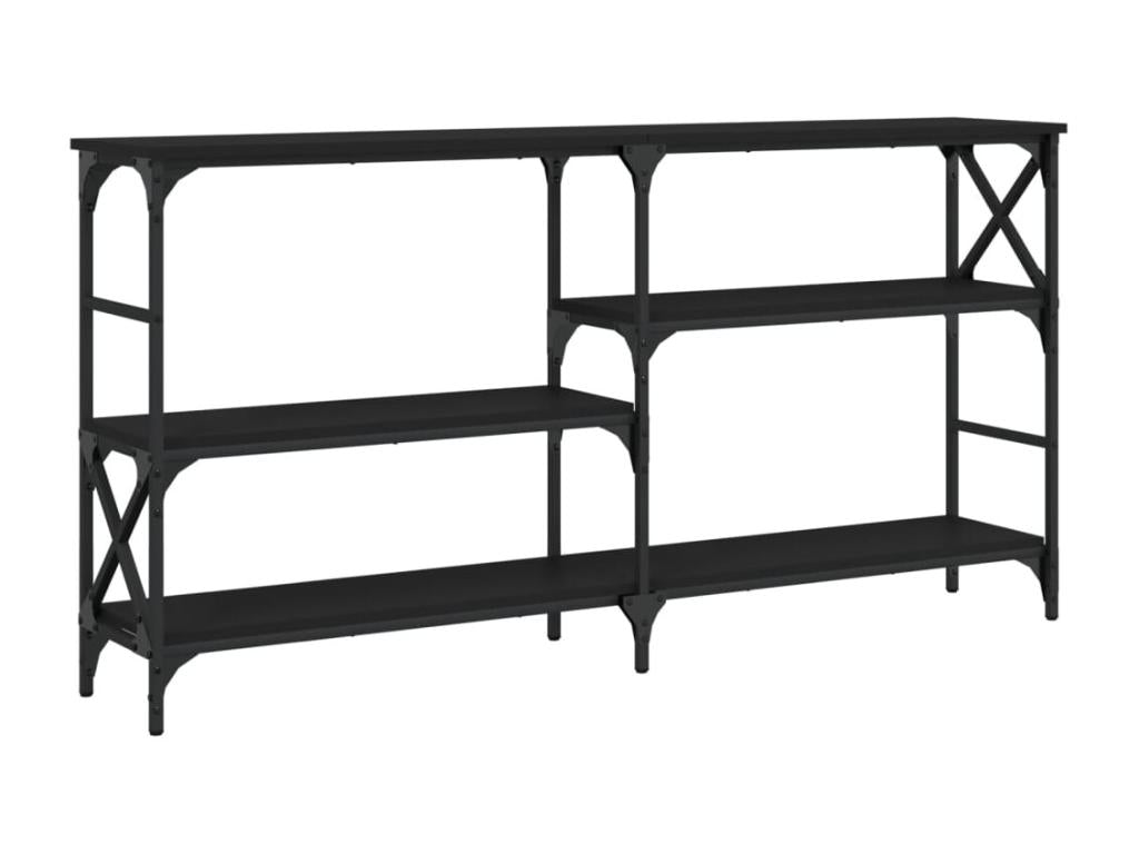 Table console noir 150x29x76.5 bois d'ingénierie UCOM60478
