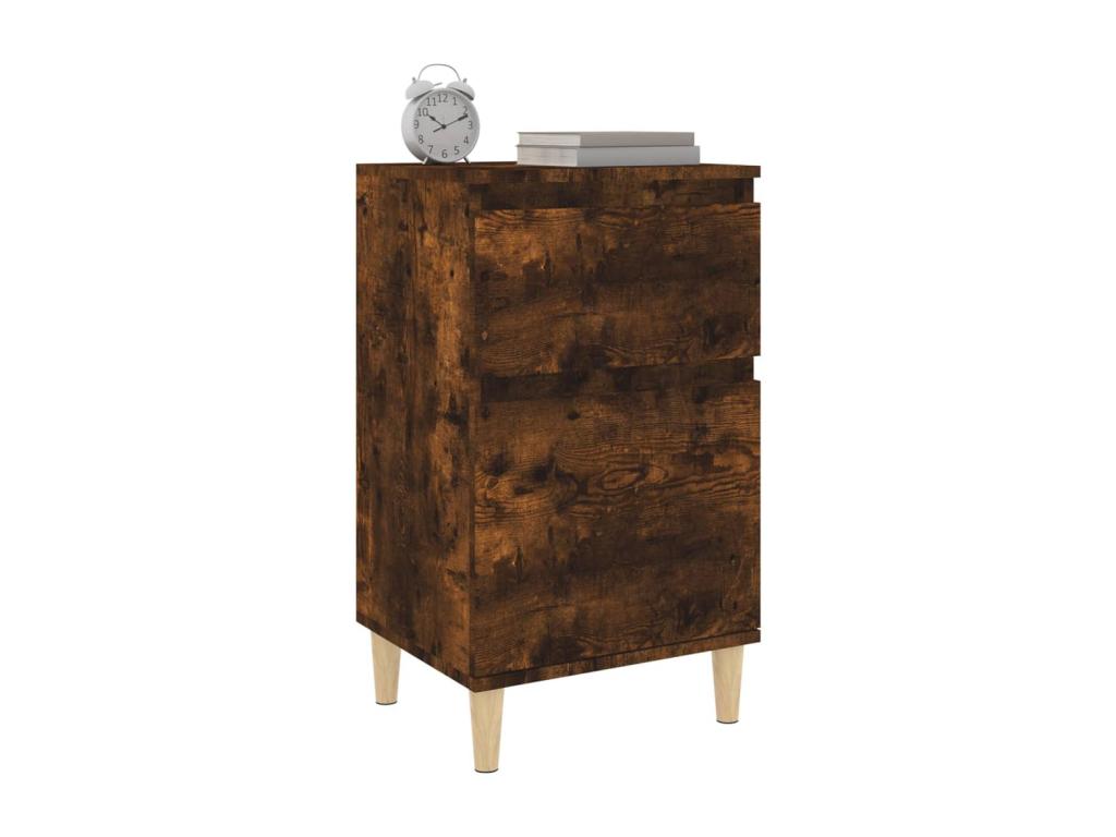 Tables de chevet 2 pcs chêne fumé 40x35x70 YXTJ66925