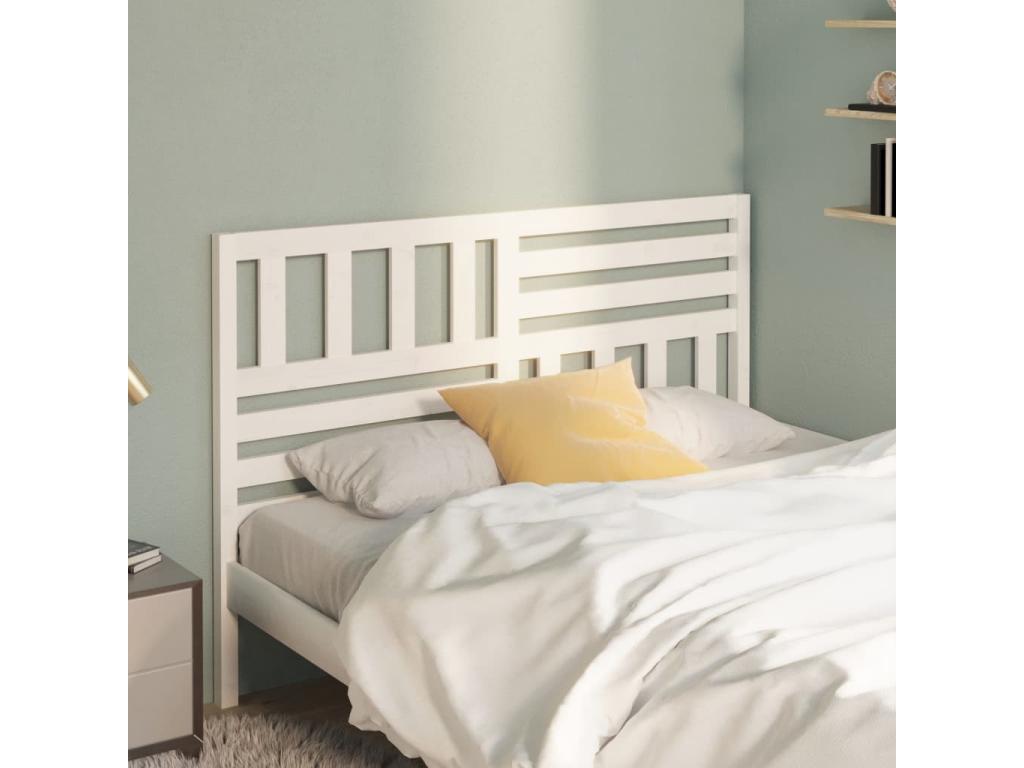 Tête de lit Blanc 141x4x100 cm Bois massif de pin FOPU84275