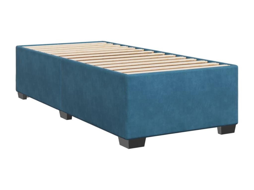 Chicyla bed base with mattress, dark blue, 90x190 cm, YWMF21946