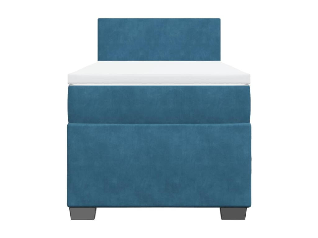 Chicyla bed base with mattress, dark blue, 90x190 cm, YWMF21946