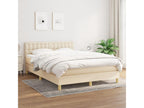 Lit à sommier tapissier avec matelas Crème 140x200 cm Tissu ZLLC36229