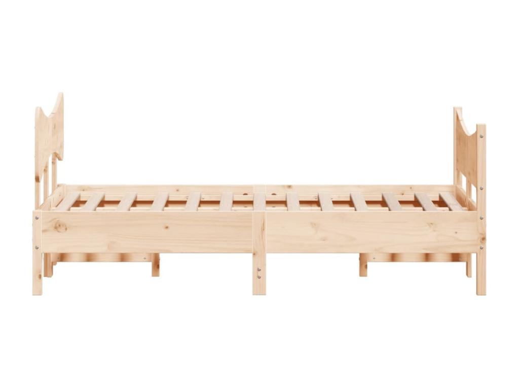 Bed frame without mattress 120x190 cm solid pine wood GZIT82892