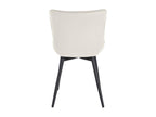 chaise salle à manger - Velours / Métal - Crème - Domopure JAFW35986