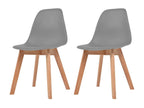 Chaises à manger lot de 2 Gris Plastique LLIE40714