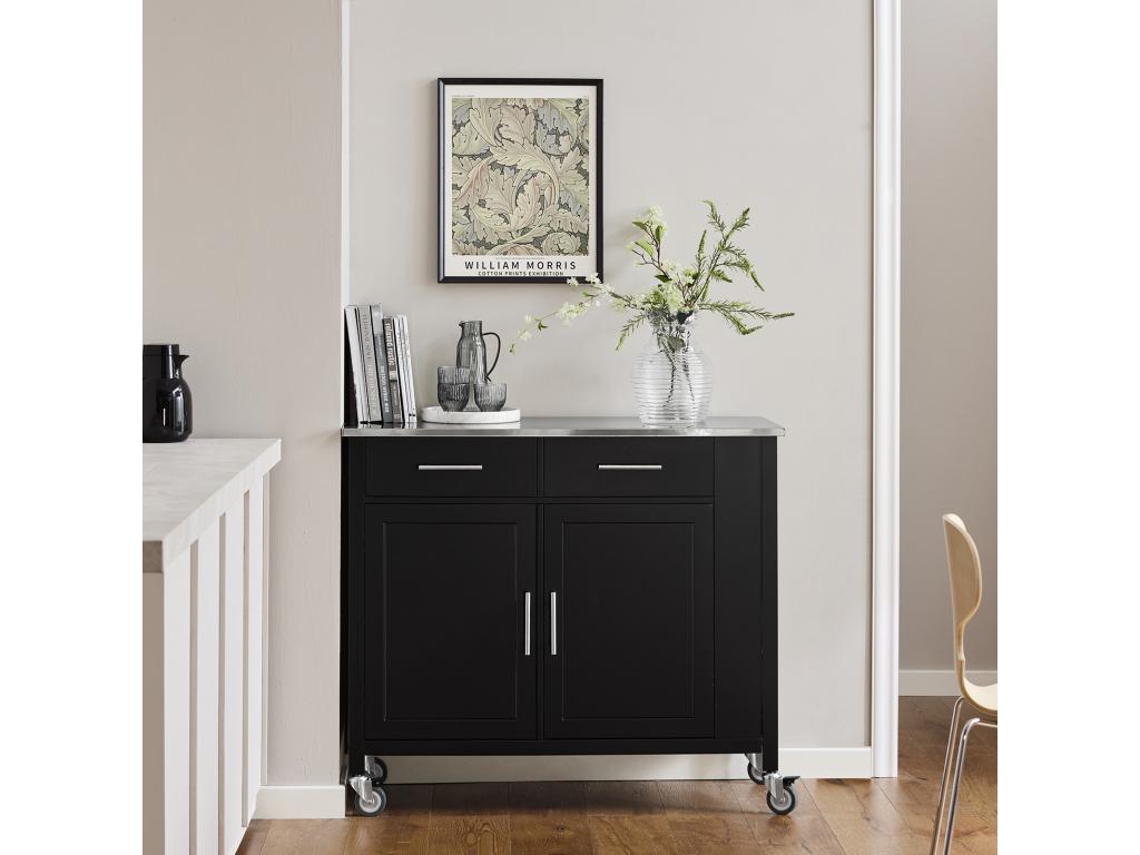 Domopure Roulante Chariot De Buffet Multifonctionnel Avec Etagère Latérale Fkw108-sch LATR14445