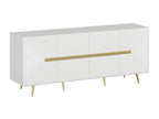 Buffet avec 4 portes en MDF - Blanc et doré - Domopure MORABITO AROQ09930