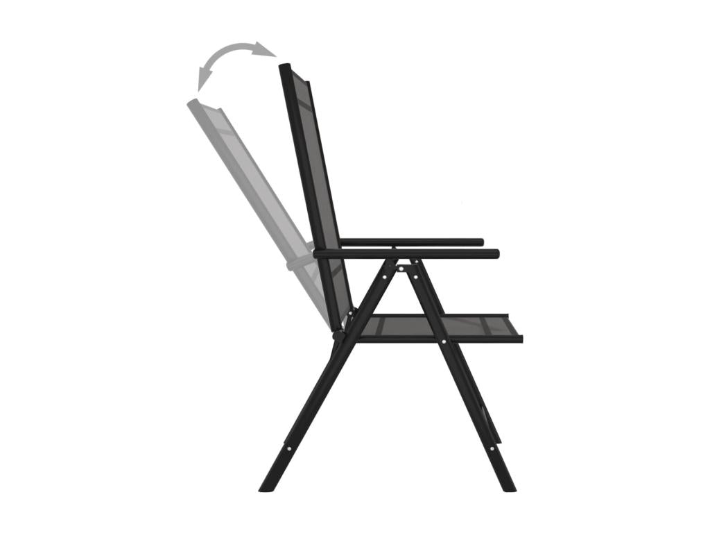 10-Piece Garden Dining Set, Black and Anthracite ZYXE96341