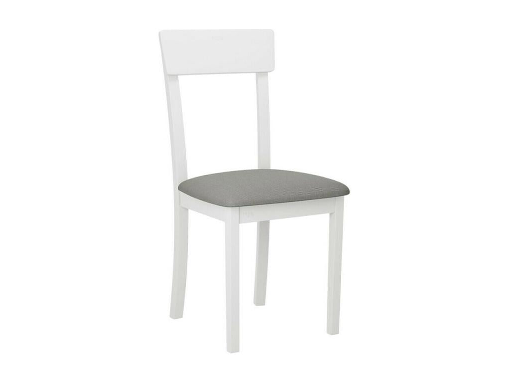 Chaise Victorville 352 Gris - Blanc 90x43x40cm Tapisserie En bois Bois KOLC32836