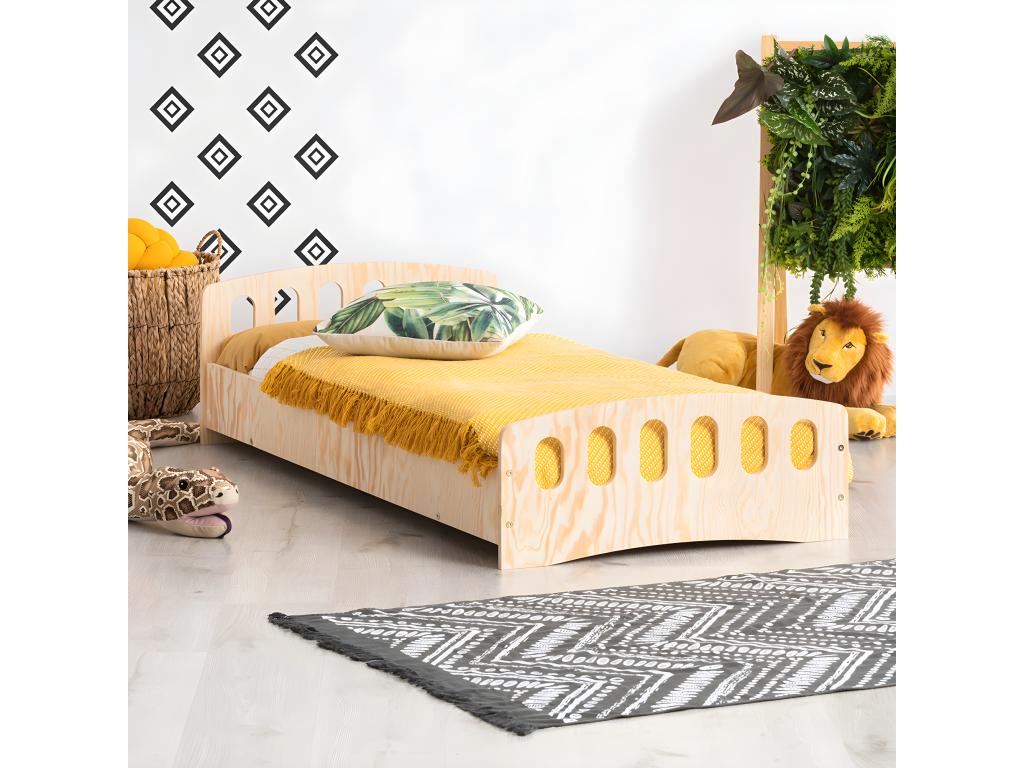 Lit 90x190 sommier inclus Chicyla Bois BSZH04904