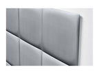Domopure Upholstered Headboard in High-Quality Faux Leather, Domopure Interior Composed of Interchangeable Self-Adhesive Silver Panels, 160 cm, TGAQ87003