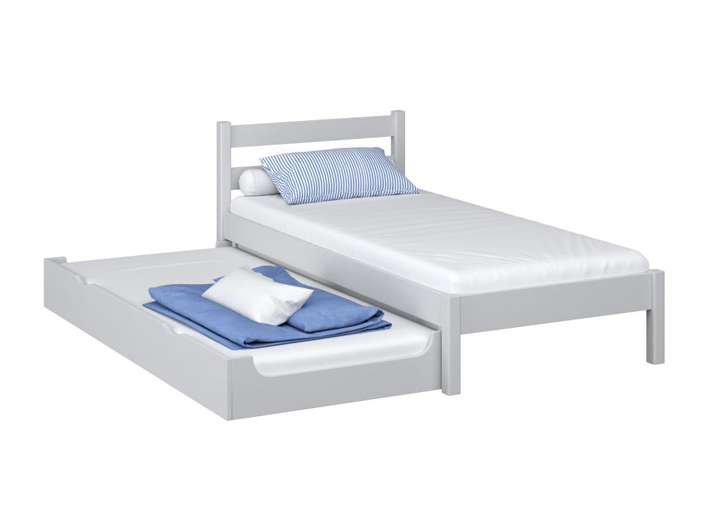 Wooden trundle bed N01 Grey 80x200 NCQJ95120