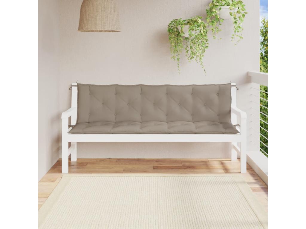 Domopure 2-piece garden bench cushions, 180x50x7 cm, Domopure fabric, SYCU64543