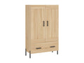 Buffet haut chêne Domopure 69.5x31x115 cm bois d'ingénierie RQFS46518