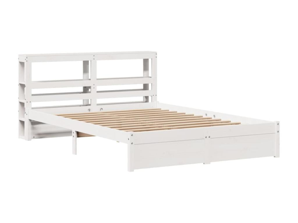 Bed frame with headboard, mattress not included, white, 140x200 cm, UDVY45147