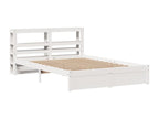 Bed frame with headboard, mattress not included, white, 140x200 cm, UDVY45147