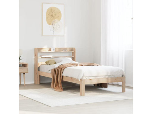 Bed frame with headboard 90x200 cm solid pine wood UBNE81859