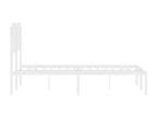 Metal bed frame with white headboard 120x190 cm UDTF54787