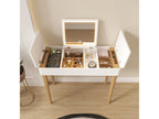 Dressing table with mirror and lamp, white lacquered finish KRWX21770
