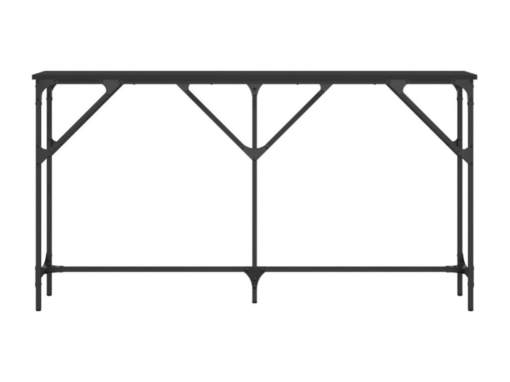 Black console table 140x23x75 engineered wood GLOA54646