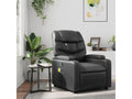Reclining massage chair, black faux leather, IYLA05618