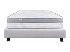 Ensemble Matelas 90x190 cm Decohaute 26 cm sommier gris CLOM57215