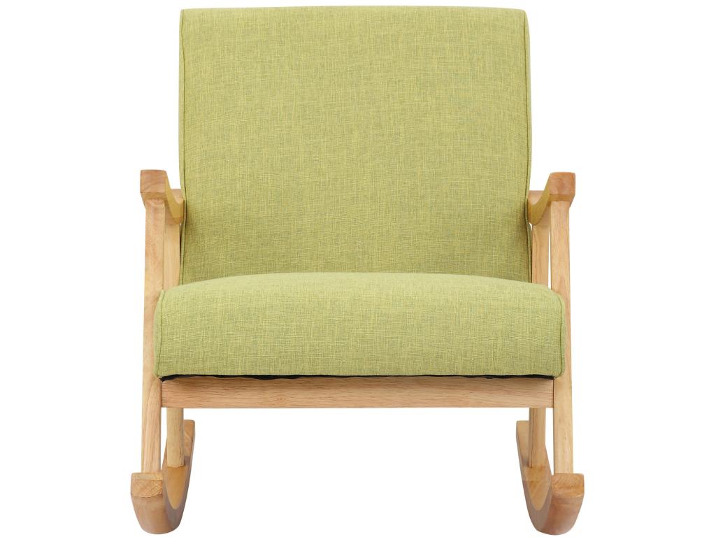 Rocking chair - Fabric / Wood - Light green - Morelia MWJE95909