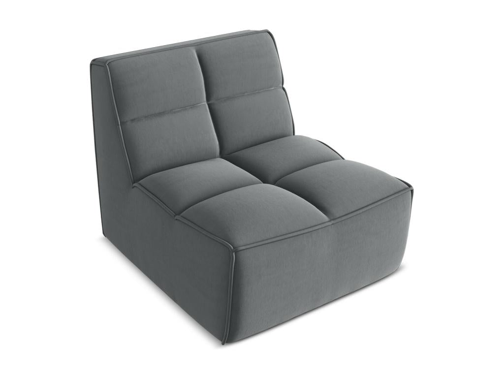 Fauteuil pour canapé modulable en velours - acier - Domopure APNN96291