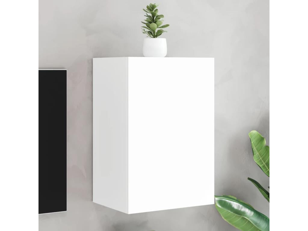Meuble TV mural blanc 40.5x30x60 cm bois d'ingénierie FONX56071
