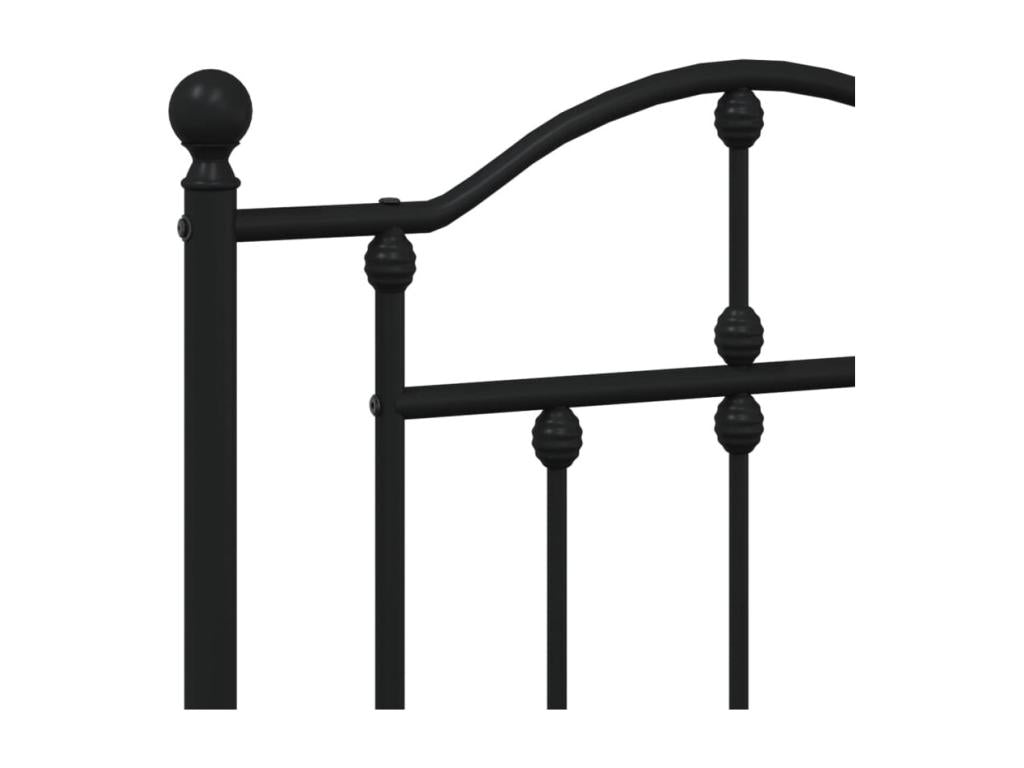 Metal bed frame with black headboard 160x200 YLLA96280