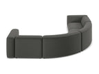 Modular corner sofa in velvet - steel - Domopure LRWO78481
