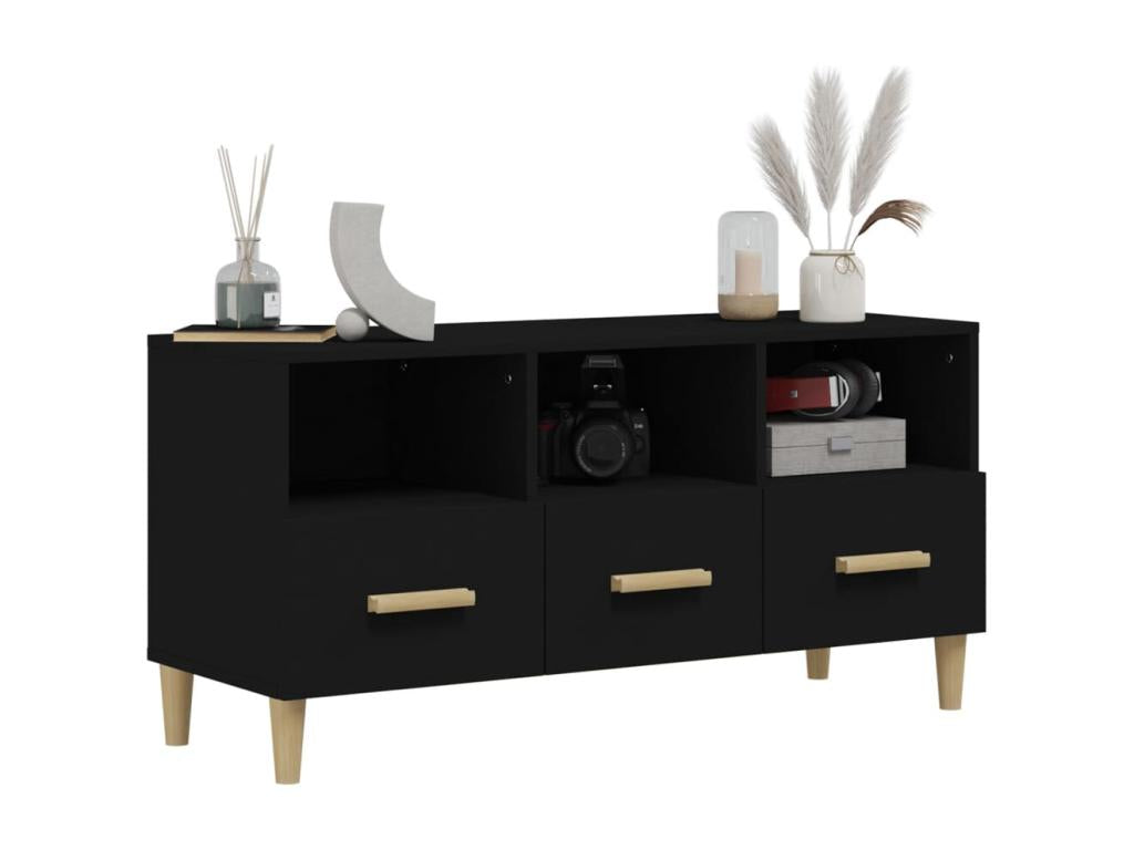 Meuble TV Blanc 102x36x50 cm Bois d'ingénierie OXJX86675