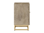 Table de chevet 40x30x50 cm bois massif manguier et fer IHBB10904
